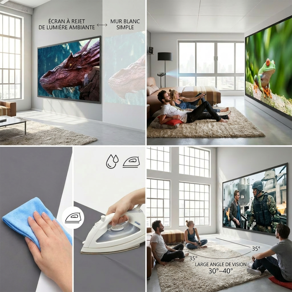 Dernier Jour -50% | GlowShield™ Écran de projecteur portable