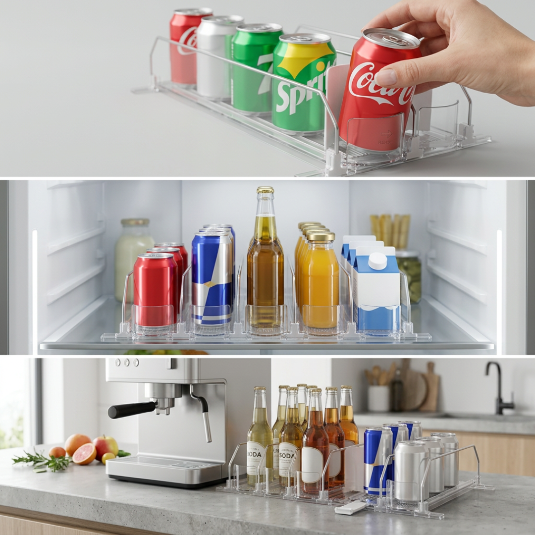 Dernier Jour -50% | CoolPush™ Porte-boissons pour réfrigérateur