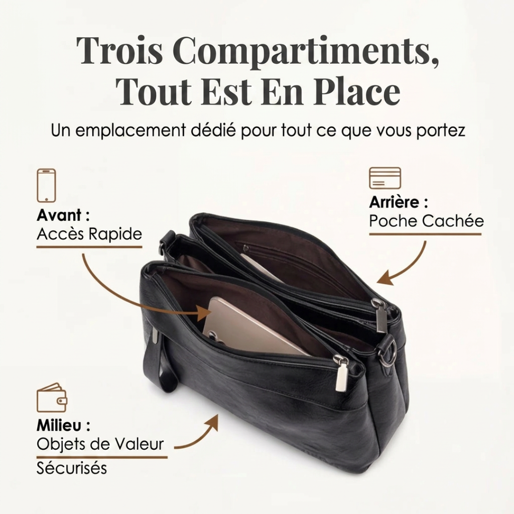 Dernier Jour -50% | Avery™ Sac bandoulière en cuir souple