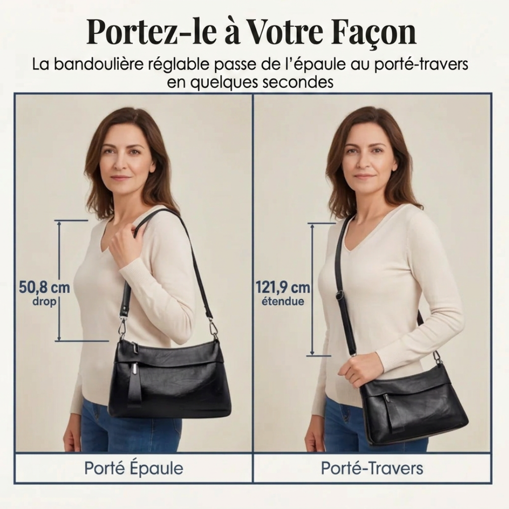 Dernier Jour -50% | Avery™ Sac bandoulière en cuir souple