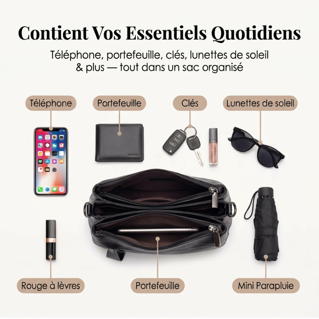 Dernier Jour -50% | Avery™ Sac bandoulière en cuir souple