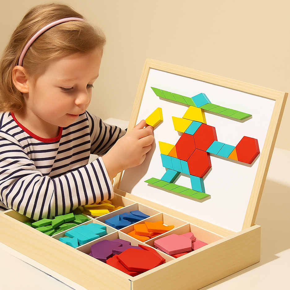 Dernier Jour -50% | BuildiFun™ Jeu de puzzle magnétique en bois