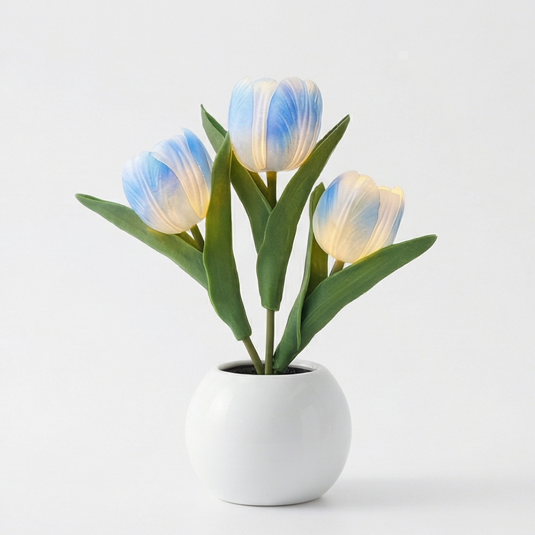 Dernier Jour -50% | Glowvana™ Lampe Tulipe LED avec Vase en Céramique