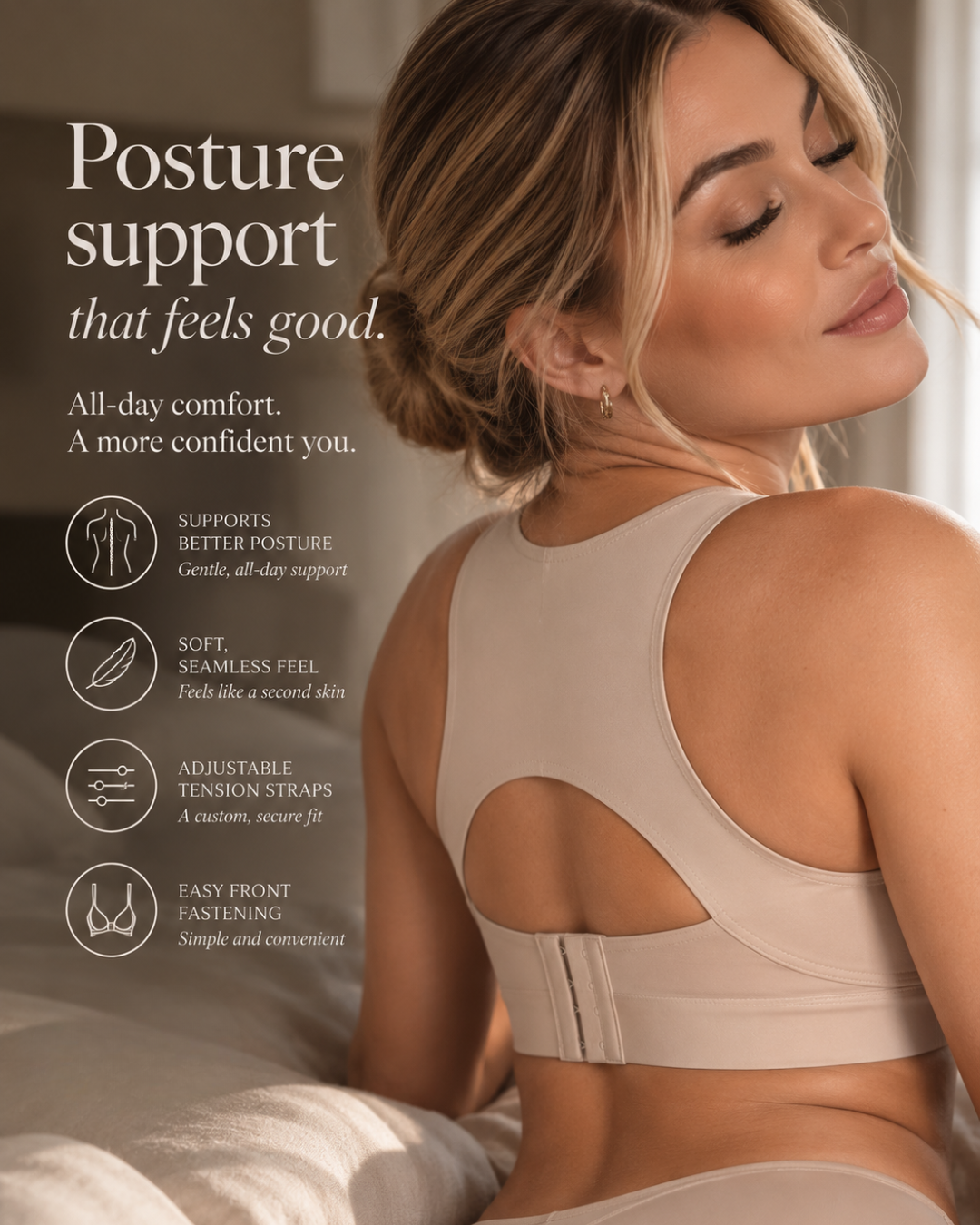 MaintienÉlégance™ – Soutien-Gorge de Maintien à Fermeture Frontale