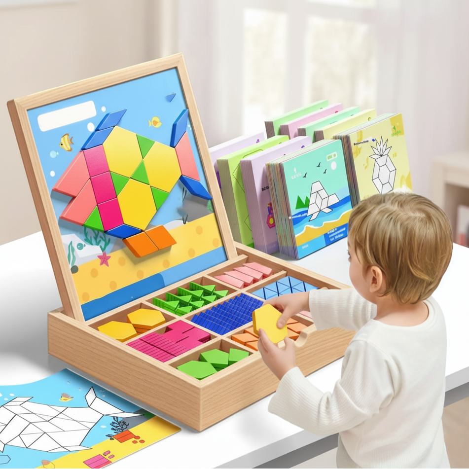 Dernier Jour -50% | BuildiFun™ Jeu de puzzle magnétique en bois