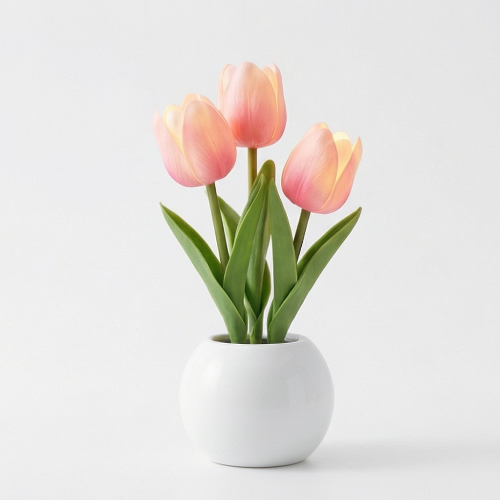 Dernier Jour -50% | Glowvana™ Lampe Tulipe LED avec Vase en Céramique