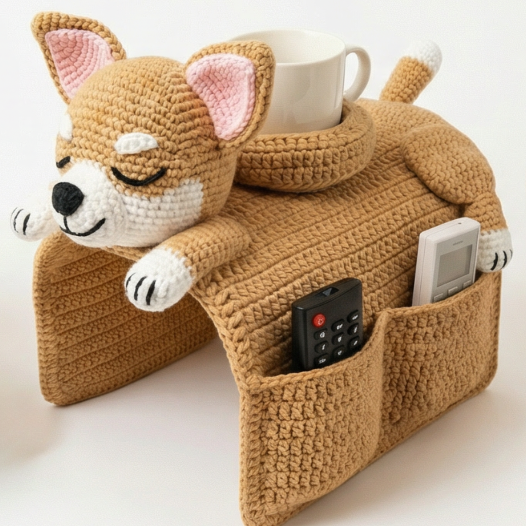 Dernier Jour -50% | CozyPaw™ Organisateur d’accoudoir pour chien au crochet