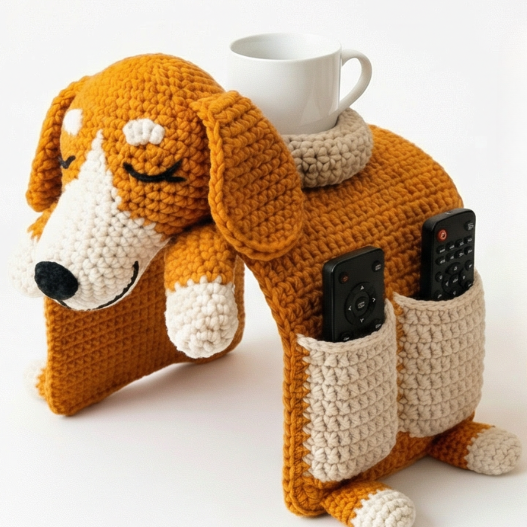 Dernier Jour -50% | CozyPaw™ Organisateur d’accoudoir pour chien au crochet