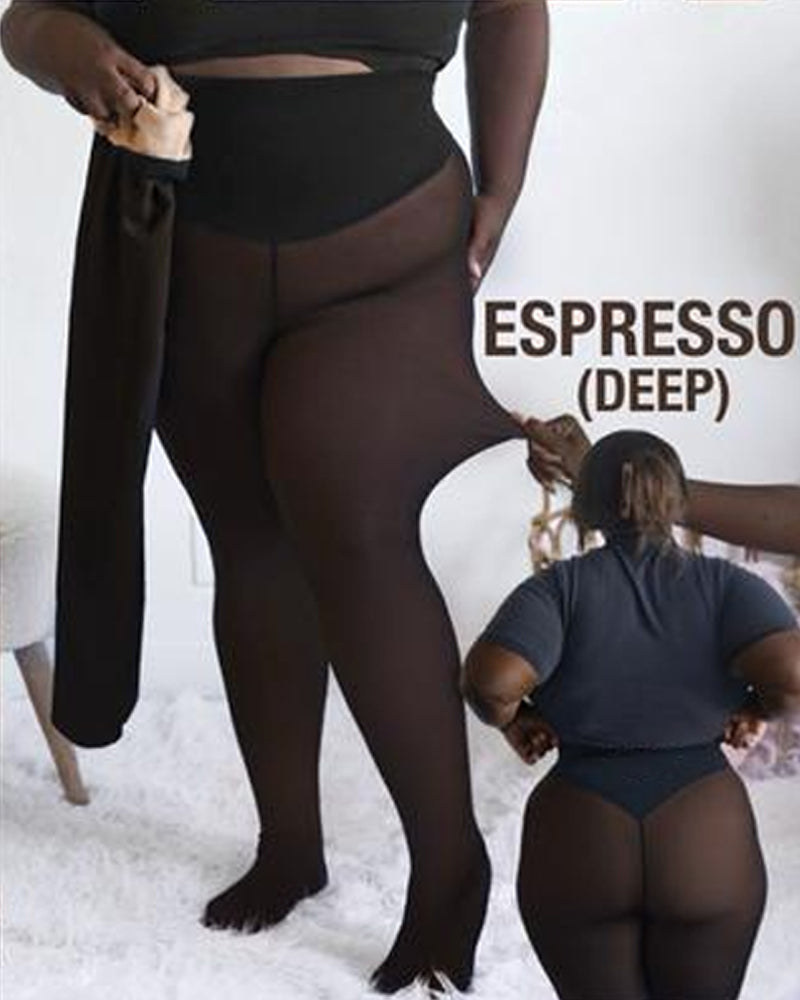 DouceSilhouette™ – Legging Polaire Chaud Sans Coutures Apparentes