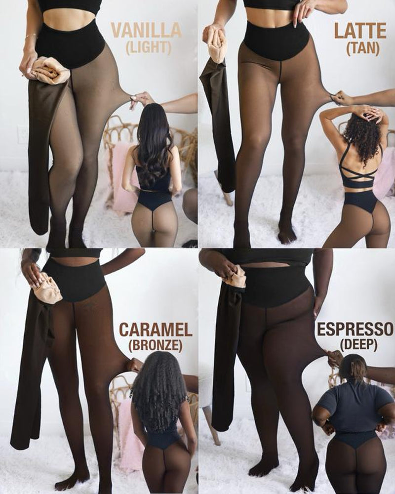 DouceSilhouette™ – Legging Polaire Chaud Sans Coutures Apparentes