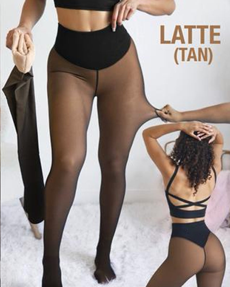 DouceSilhouette™ – Legging Polaire Chaud Sans Coutures Apparentes