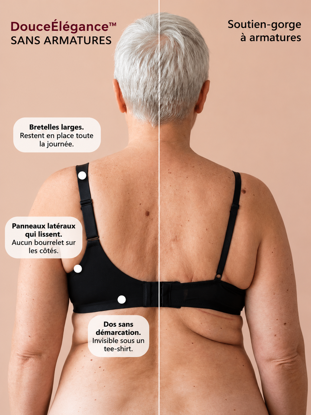 DouceÉlégance™ – Soutien-Gorge Sans Armature à Maintien Confortable