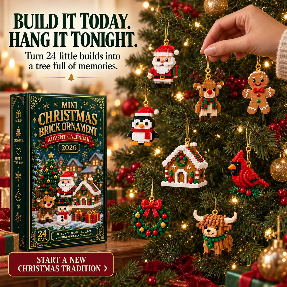 FestiveBuild™ – Calendrier de l’Avent de Noël en Mini-Briques à Construire
