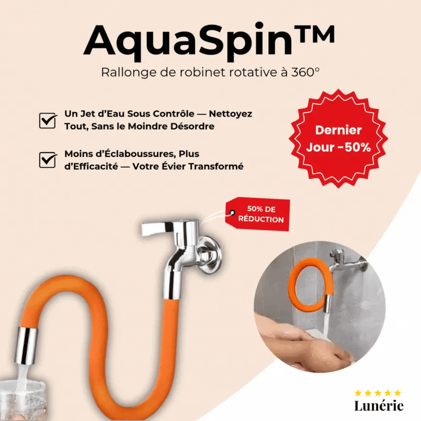 Dernier Jour -50% | AquaSpin™ Rallonge de robinet rotative à 360°