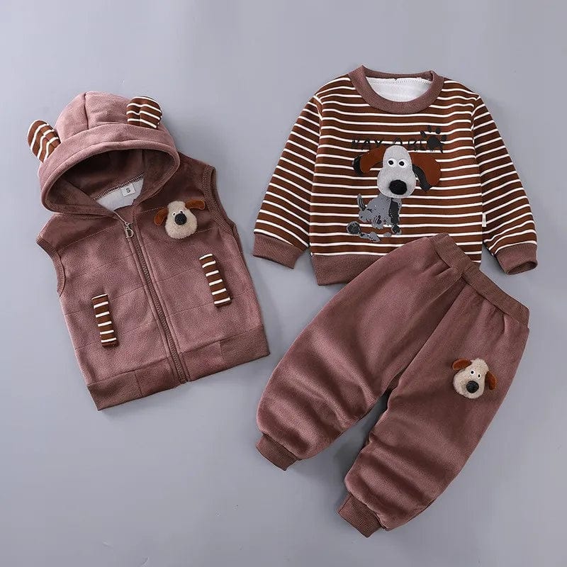OursonCâlin™ – Ensemble Douillet Trois Pièces pour Enfant