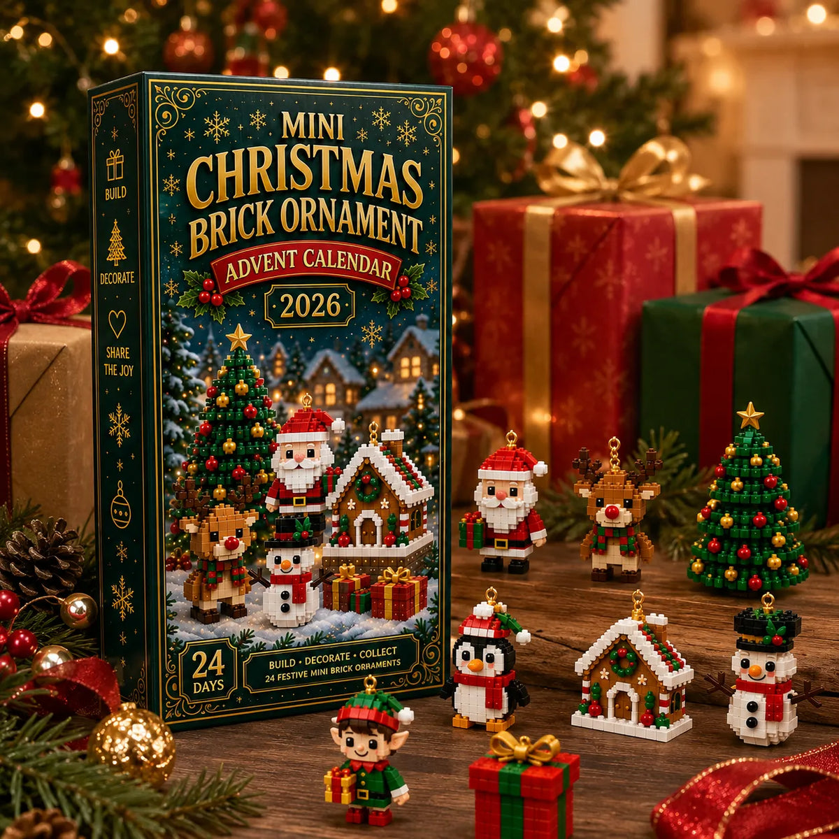 FestiveBuild™ – Calendrier de l’Avent de Noël en Mini-Briques à Construire