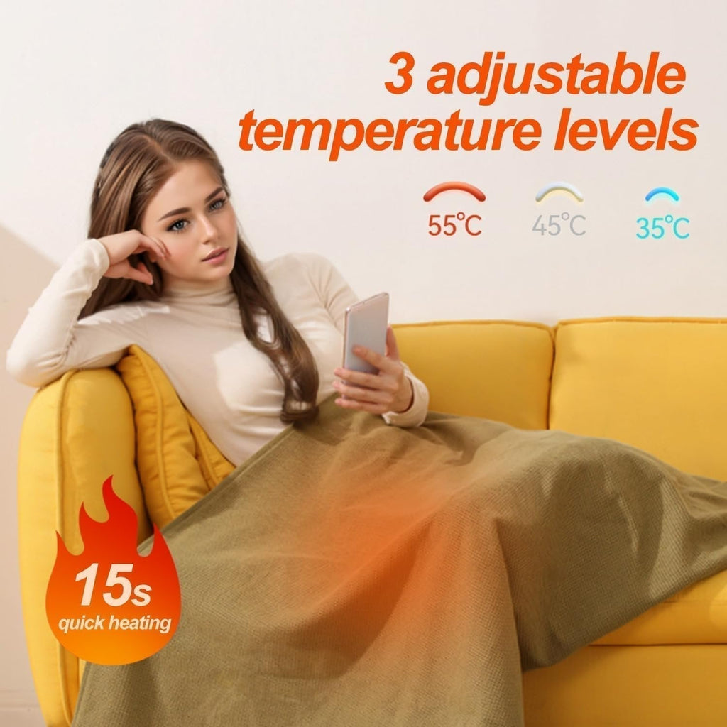 ChaleurDouce™ – Châle Chaud et Douillet avec Fermeture Éclair