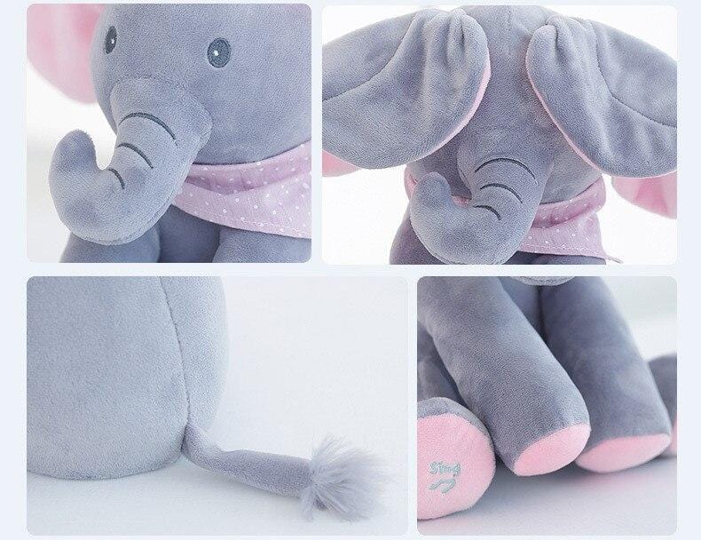 ÉléCoucou™ – Éléphant Musical Cache-Cache pour Bébé