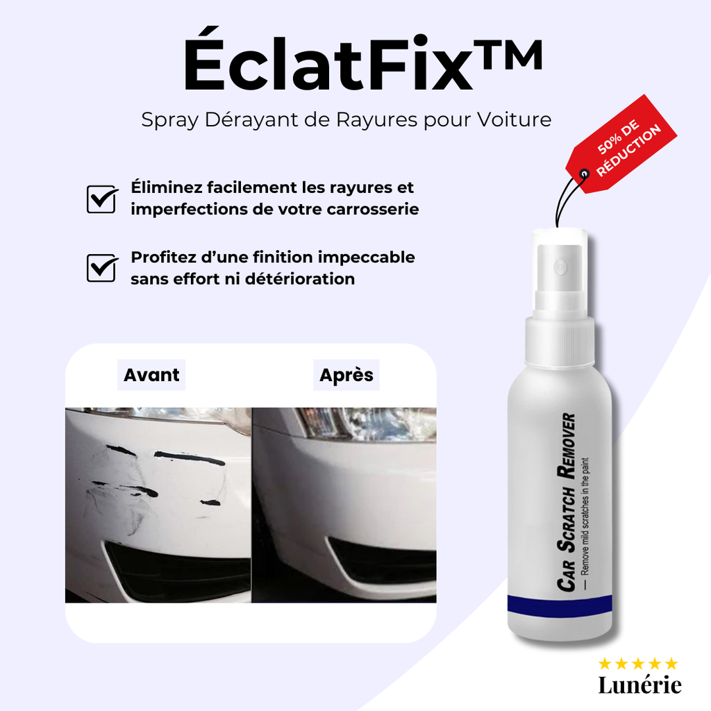 Dernier Jour -50% | ÉclatFix™ Spray Dérayant de Rayures pour Voiture