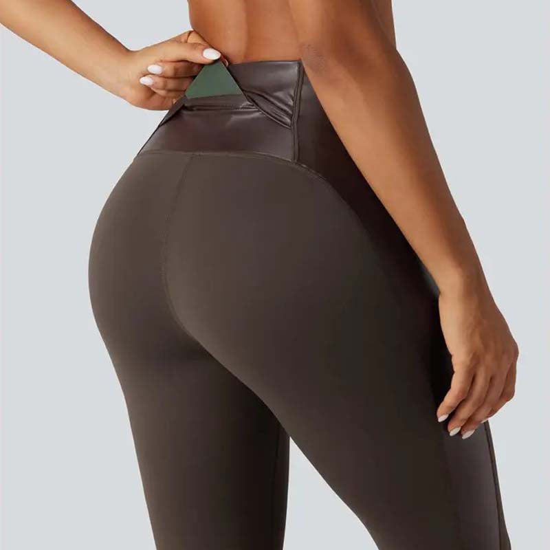 SilhouetteÉlégance™ – Legging Sculptant en Similicuir à Taille Haute