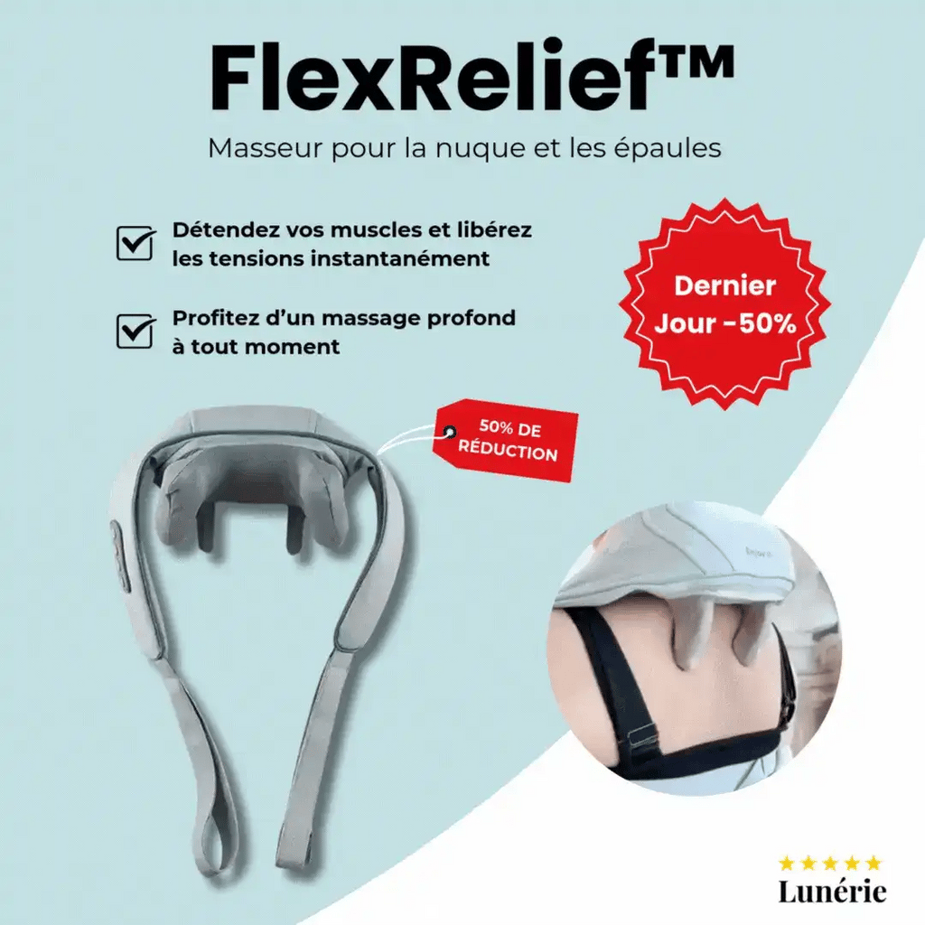 Dernier Jour -50% | FlexRelief™ Masseur pour la nuque et les épaules