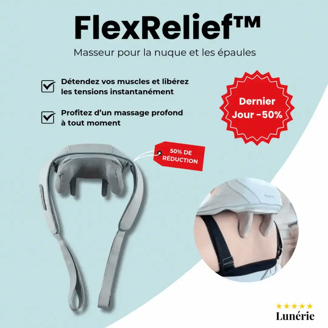 Dernier Jour -50% | FlexRelief™ Masseur pour la nuque et les épaules