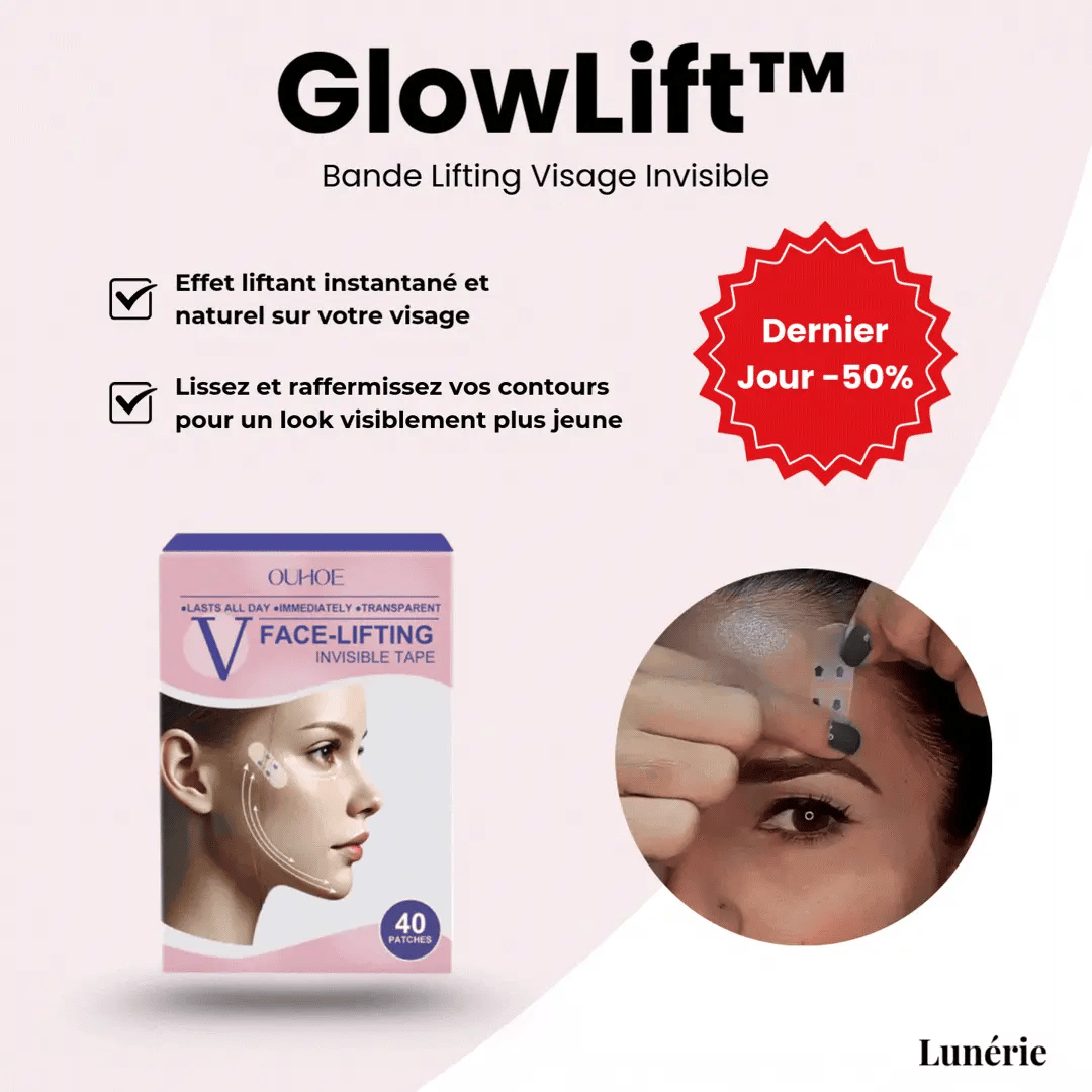 Dernier Jour -50% | GlowLift™ Bande Lifting Visage Invisible (40 pièces)