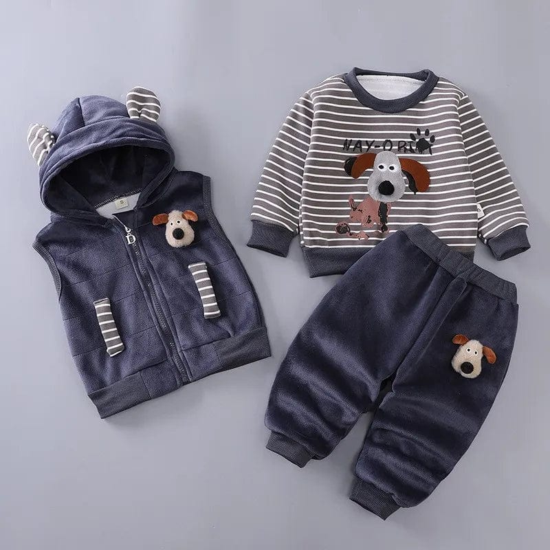 OursonCâlin™ – Ensemble Douillet Trois Pièces pour Enfant