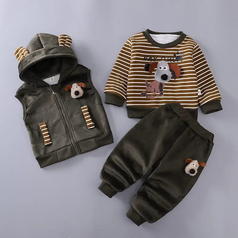 OursonCâlin™ – Ensemble Douillet Trois Pièces pour Enfant