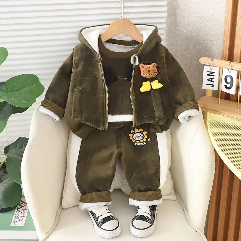 OursonCâlin™ – Ensemble Douillet Trois Pièces pour Enfant