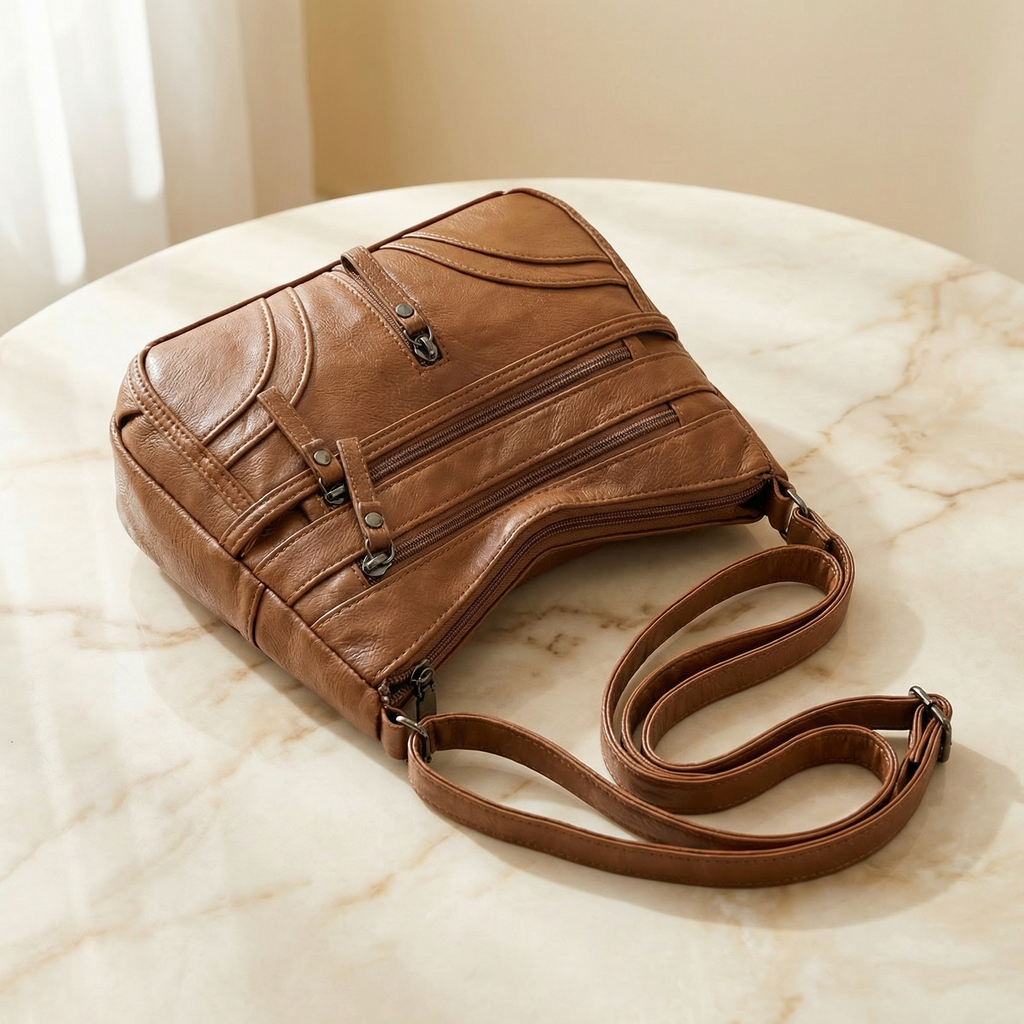 Dernier Jour -50% | Brooklyn™ Sac bandoulière multi-poches en cuir souple