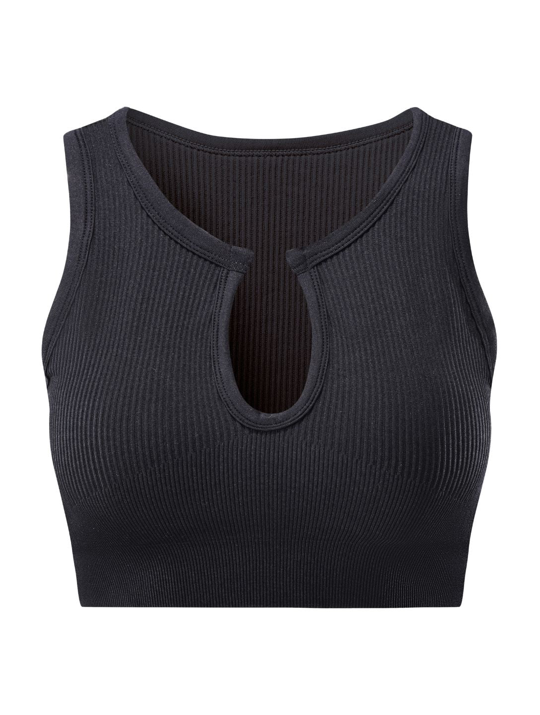 FormeÉlégante™ – Haut Court Côtelé avec Découpe