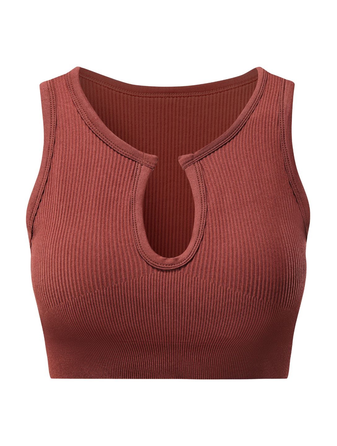 FormeÉlégante™ – Haut Court Côtelé avec Découpe