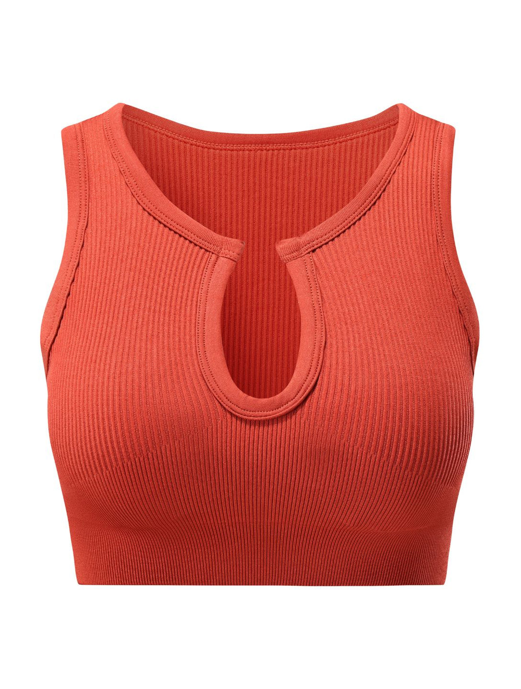 FormeÉlégante™ – Haut Court Côtelé avec Découpe