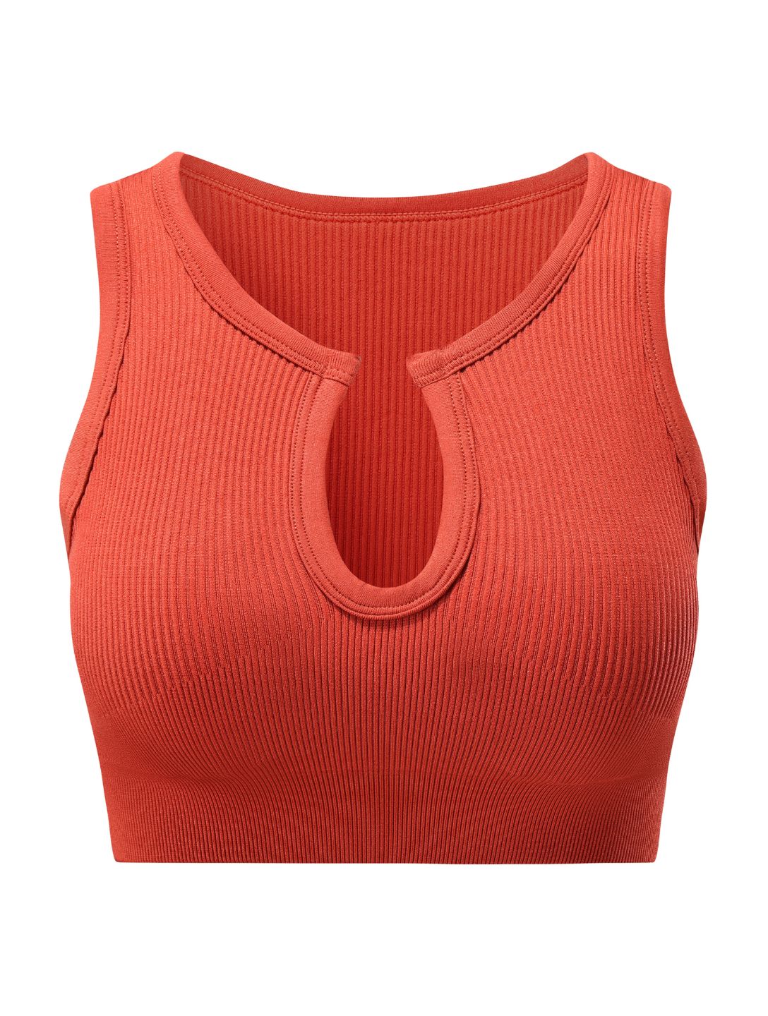 FormeÉlégante™ – Haut Court Côtelé avec Découpe