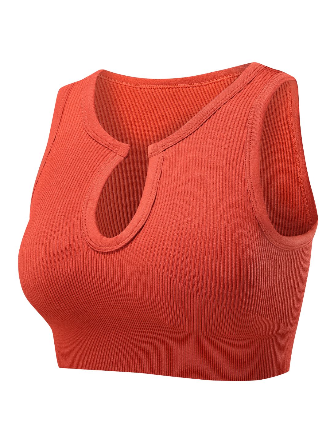FormeÉlégante™ – Haut Court Côtelé avec Découpe