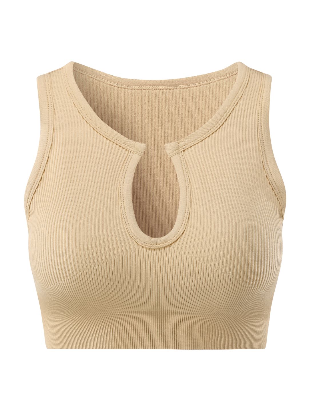 FormeÉlégante™ – Haut Court Côtelé avec Découpe