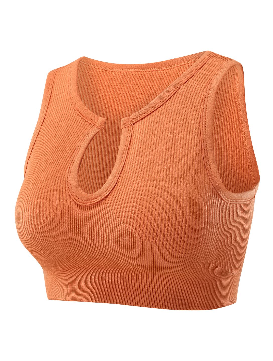 FormeÉlégante™ – Haut Court Côtelé avec Découpe