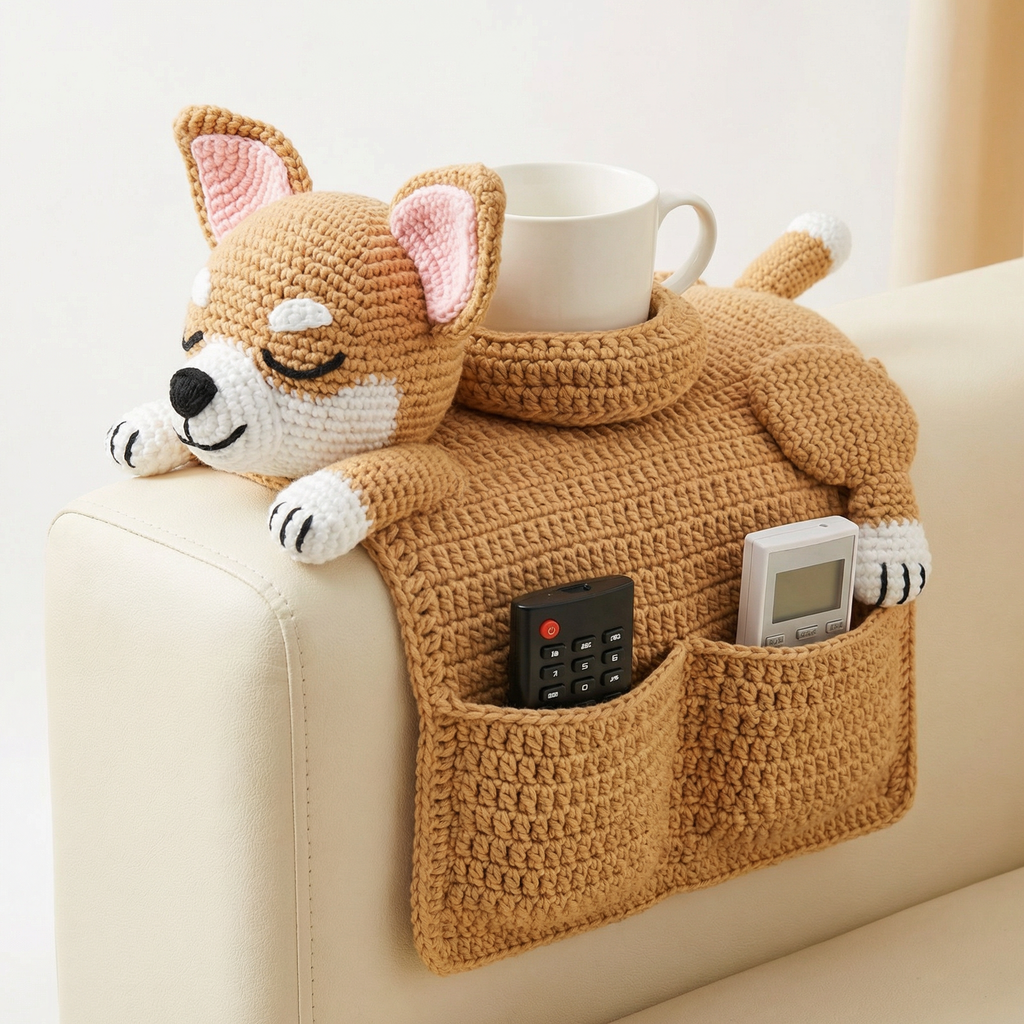 Dernier Jour -50% | CozyPaw™ Organisateur d’accoudoir pour chien au crochet