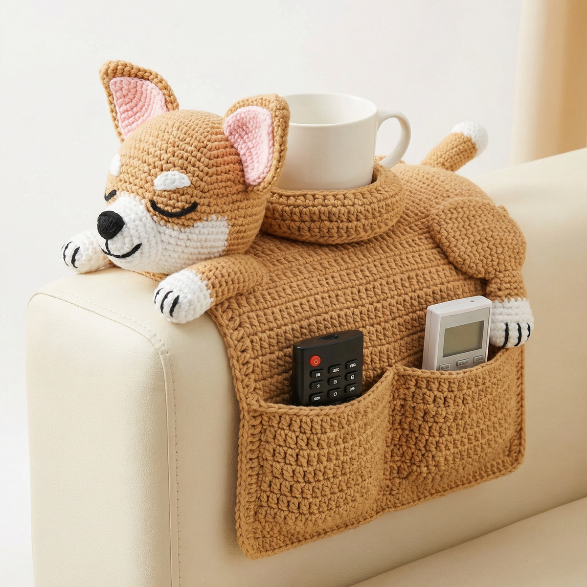 Dernier Jour -50% | CozyPaw™ Organisateur d’accoudoir pour chien au crochet