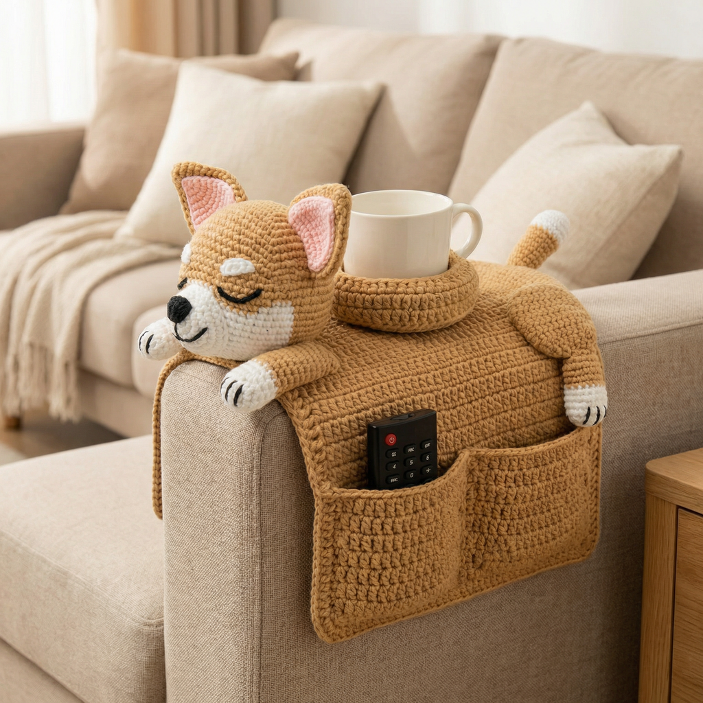 Dernier Jour -50% | CozyPaw™ Organisateur d’accoudoir pour chien au crochet