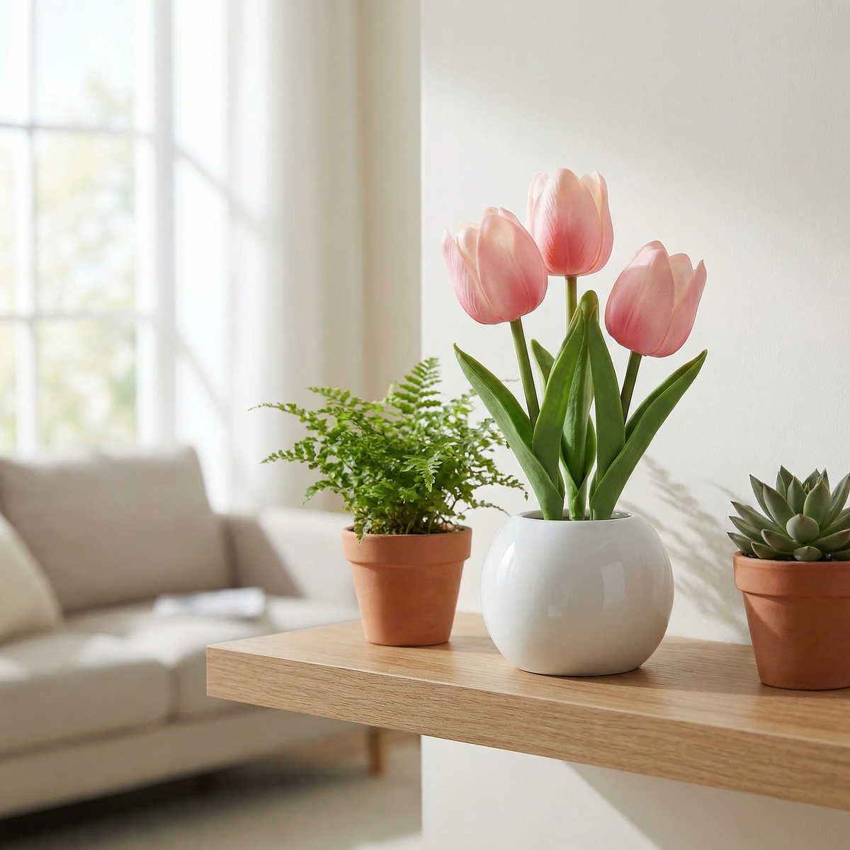 Dernier Jour -50% | Glowvana™ Lampe Tulipe LED avec Vase en Céramique