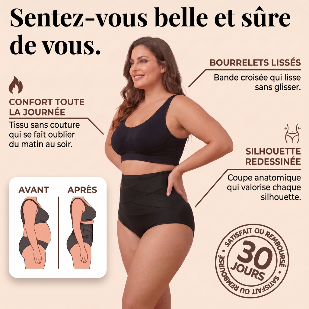 SilhouetteLisse™ – Culotte Gainante Haute à Effet Lissant