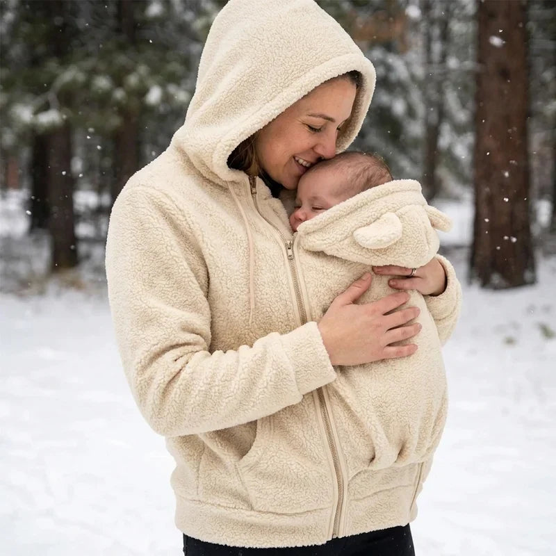BébéCâlin™ – Sweat Douillet avec Poche Porte-Bébé