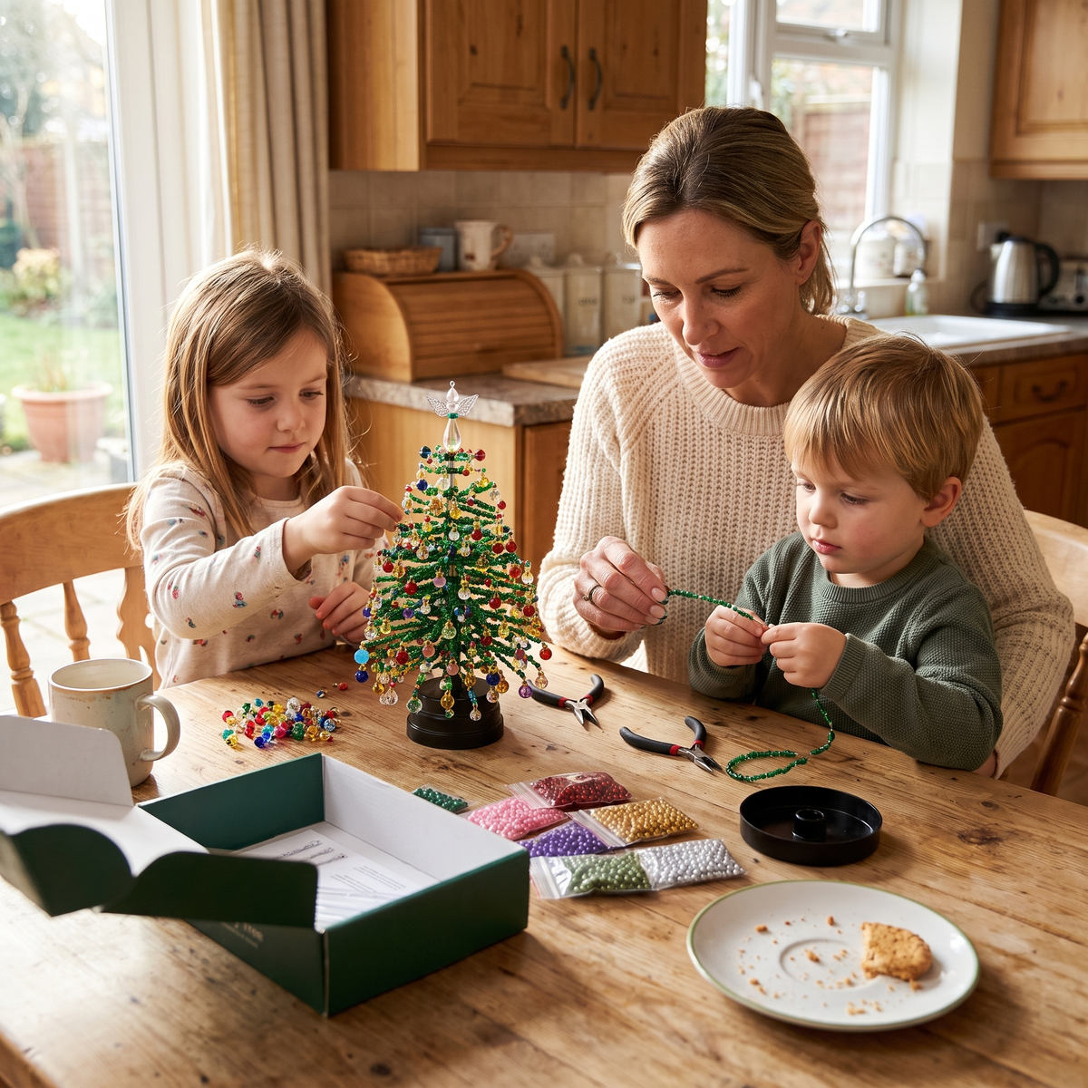 PerleSapin™ – Kit Créatif de Sapin de Noël Lumineux en Perles