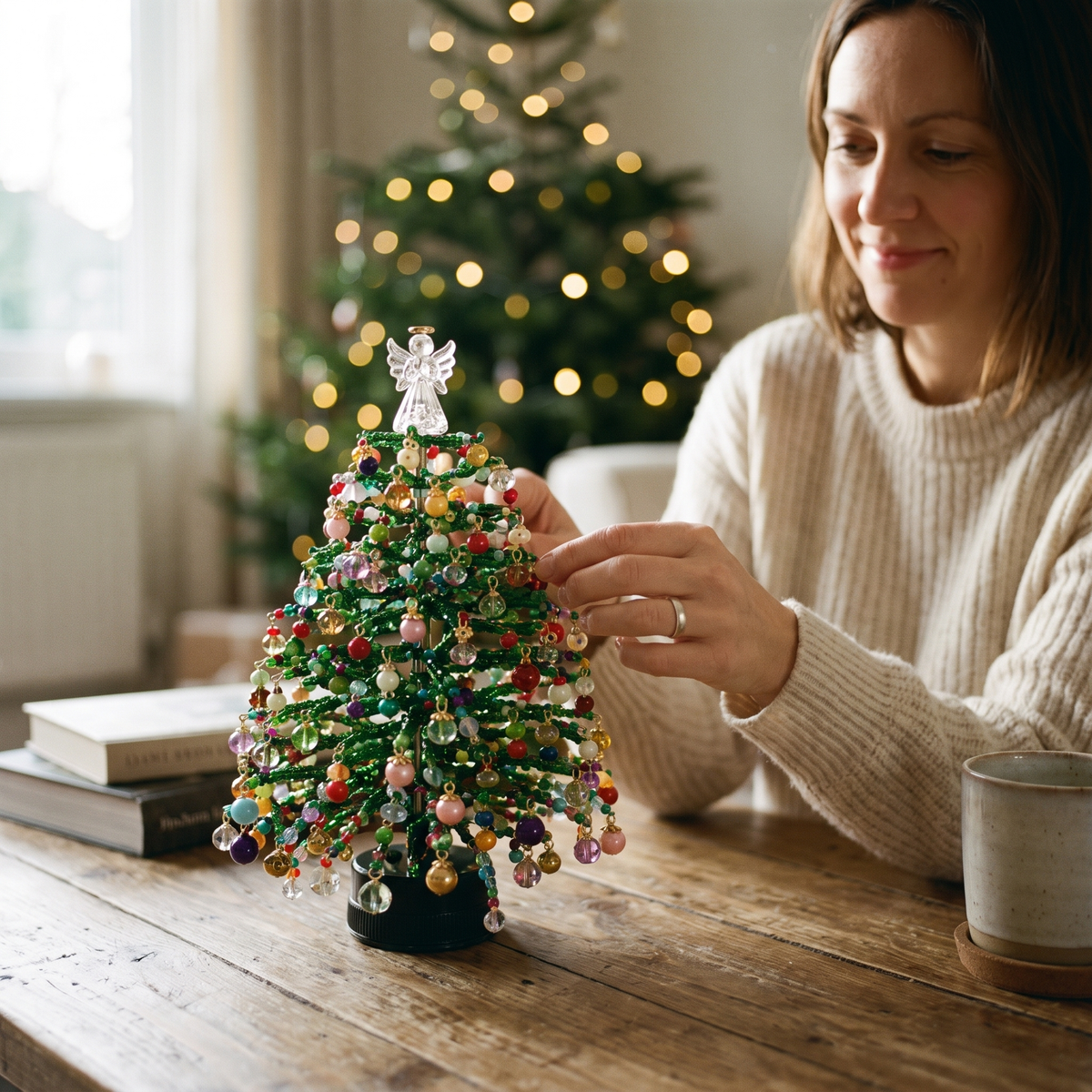 PerleSapin™ – Kit Créatif de Sapin de Noël Lumineux en Perles