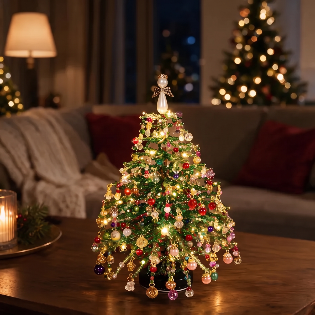PerleSapin™ – Kit Créatif de Sapin de Noël Lumineux en Perles