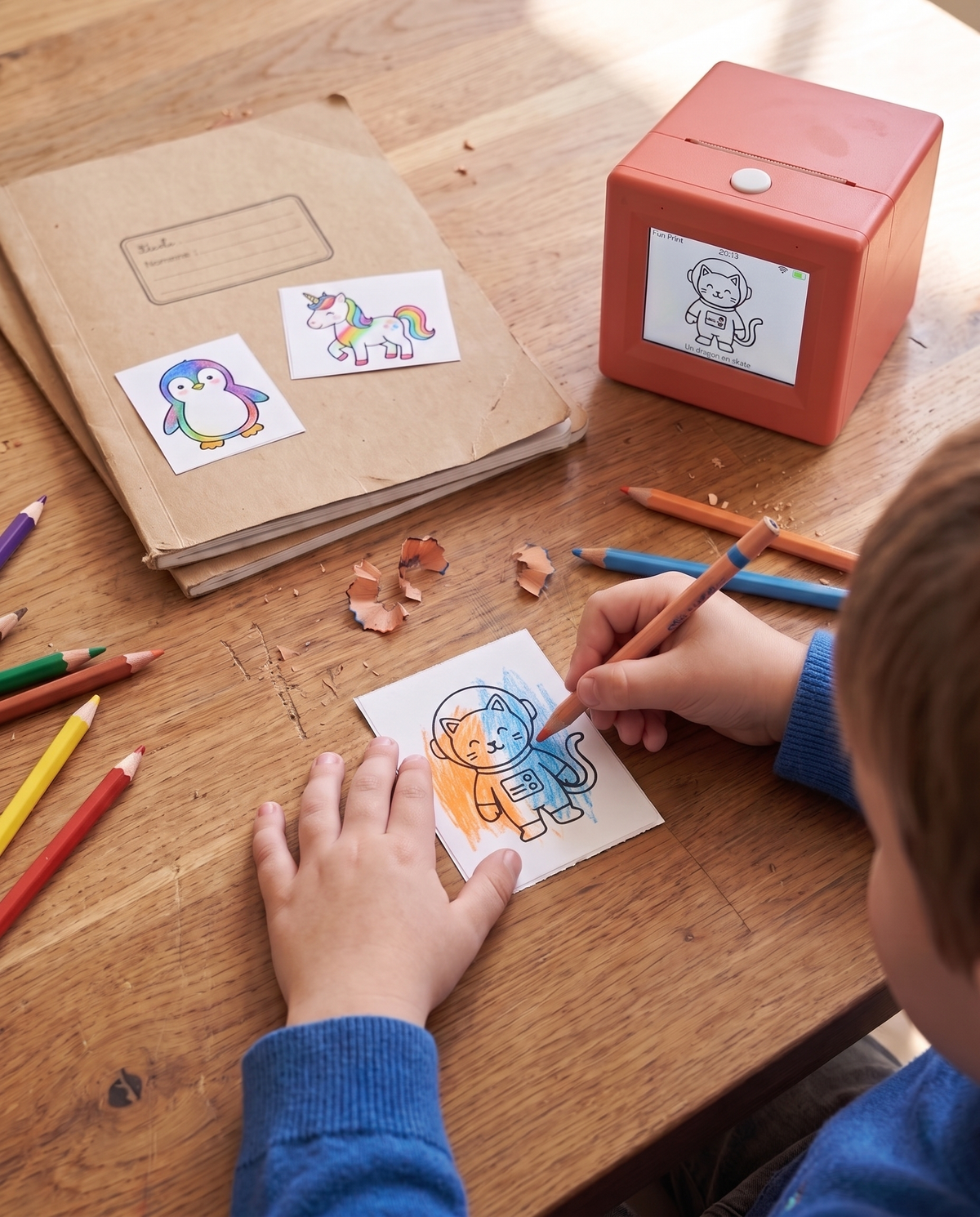 ImprimMagique™ – Mini Imprimante Créative de Stickers à Colorier