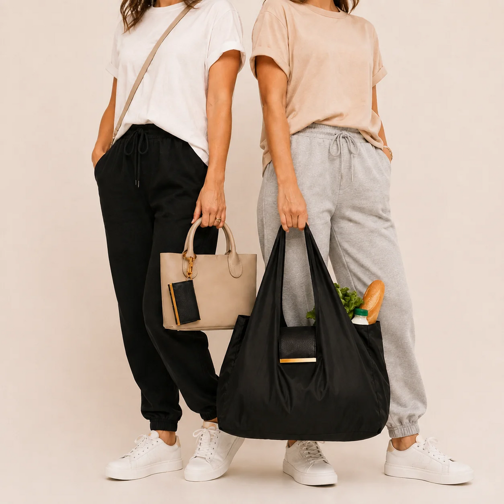 SacÉclair™ – Sac Cabas Pliable avec Porte-Clés