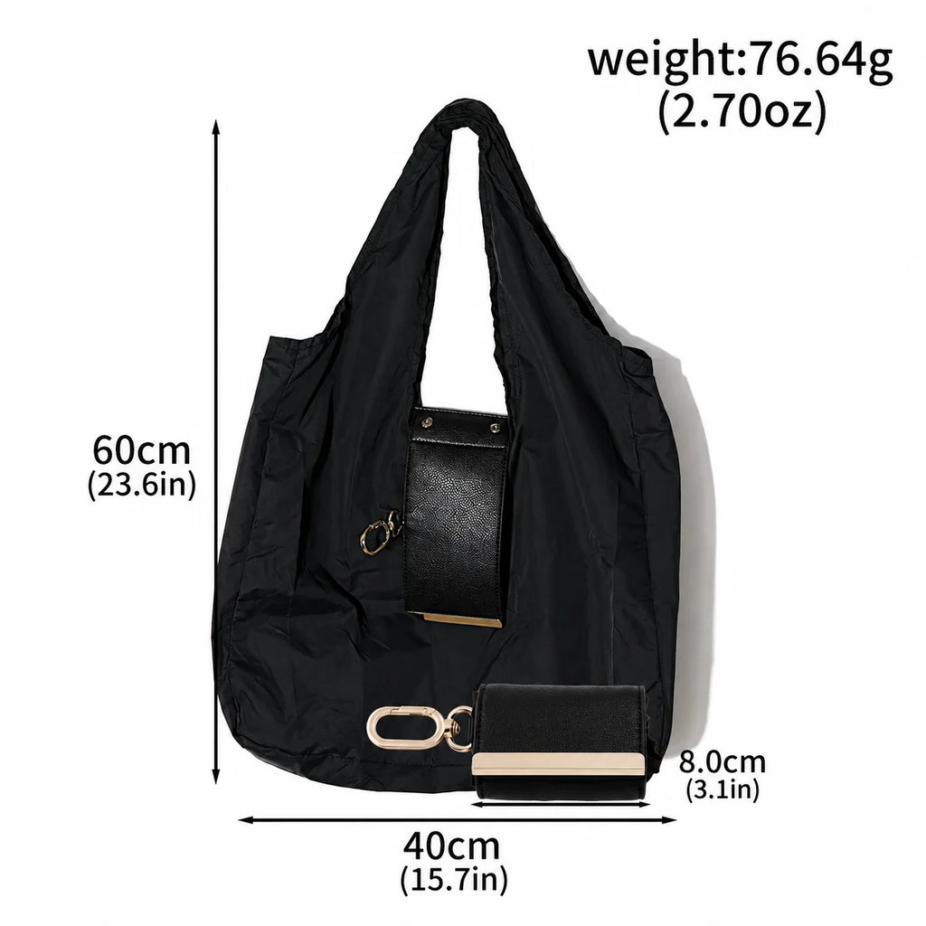 SacÉclair™ – Sac Cabas Pliable avec Porte-Clés